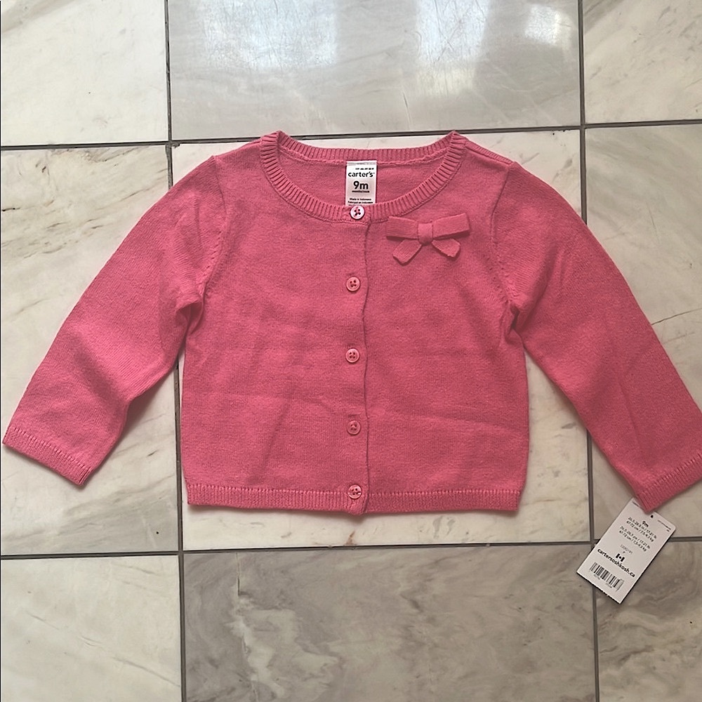 Carter's Pink Button-Up Cardigan
